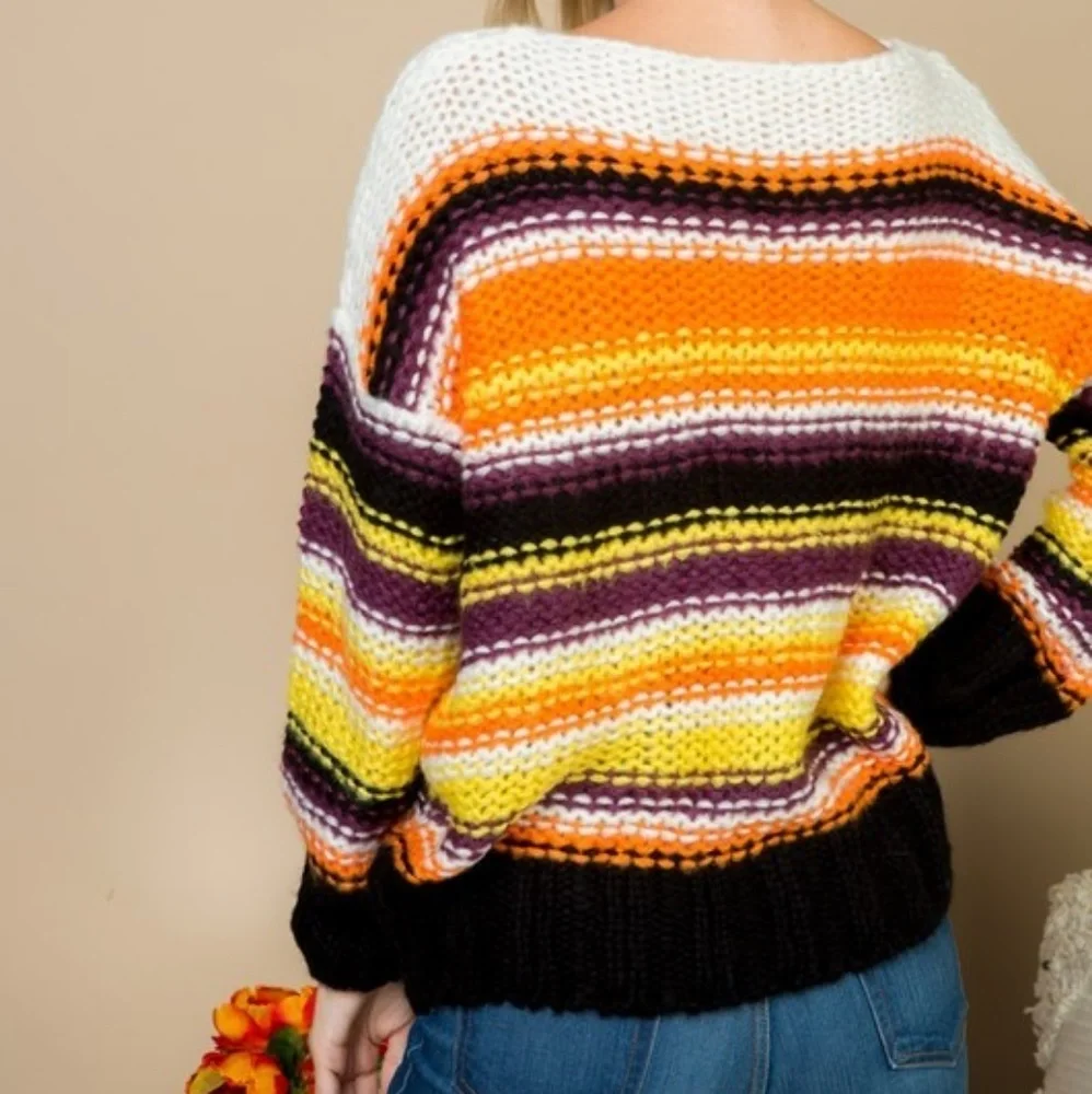 BOGO FREE! Gorgeous striped thick knit sweater - Picture 8 of 8